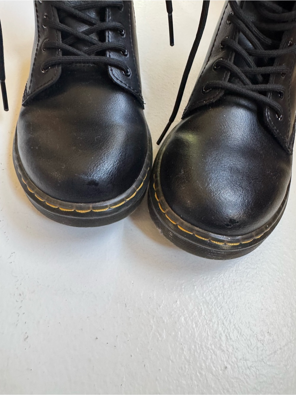 Dr. Martens Zavala Combat Boots Womens 5 Black Leather Lace Up Platform - Picture 3 of 7